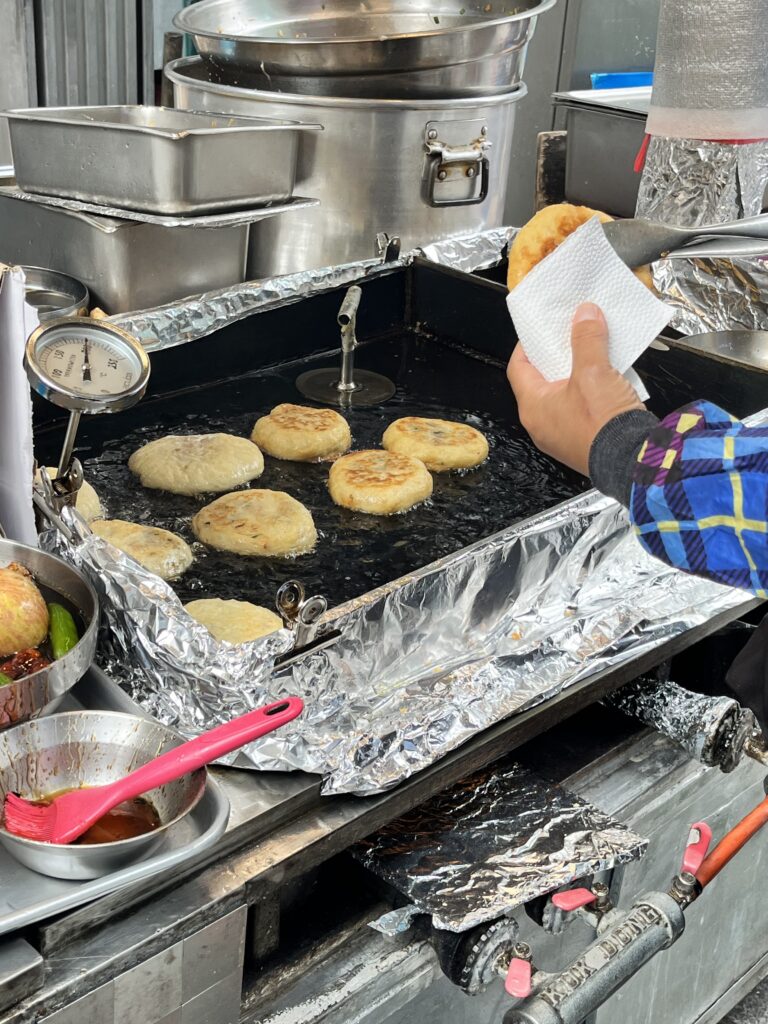 南大門市場 やさいホットク　できたところ