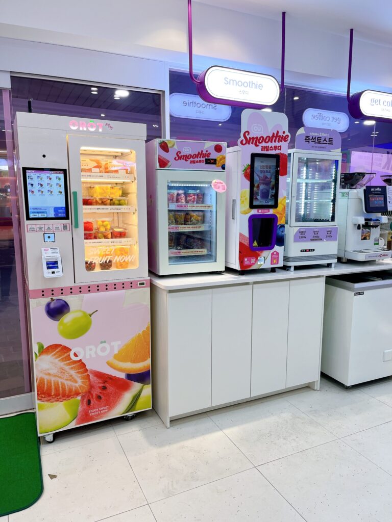 聖水（ソンス）に誕生したばかりのデザート特化型店舗「CUデザートパーク店」フルーツスムージのコーナー