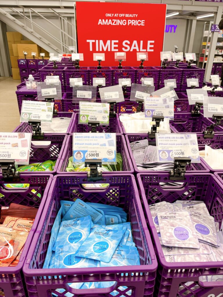 「OFF BEAUTY 聖水メガファクトリー店」 「TIME SALE」コーナー