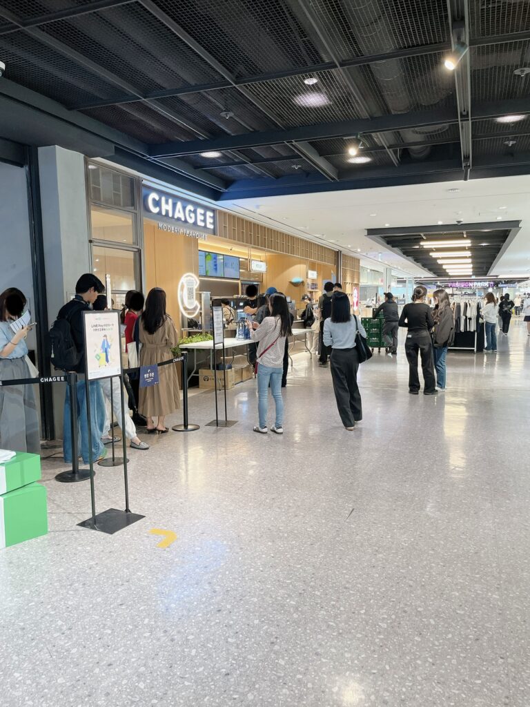 CHAGEEアイパークモール店
思っていたより混雑はしてない様子