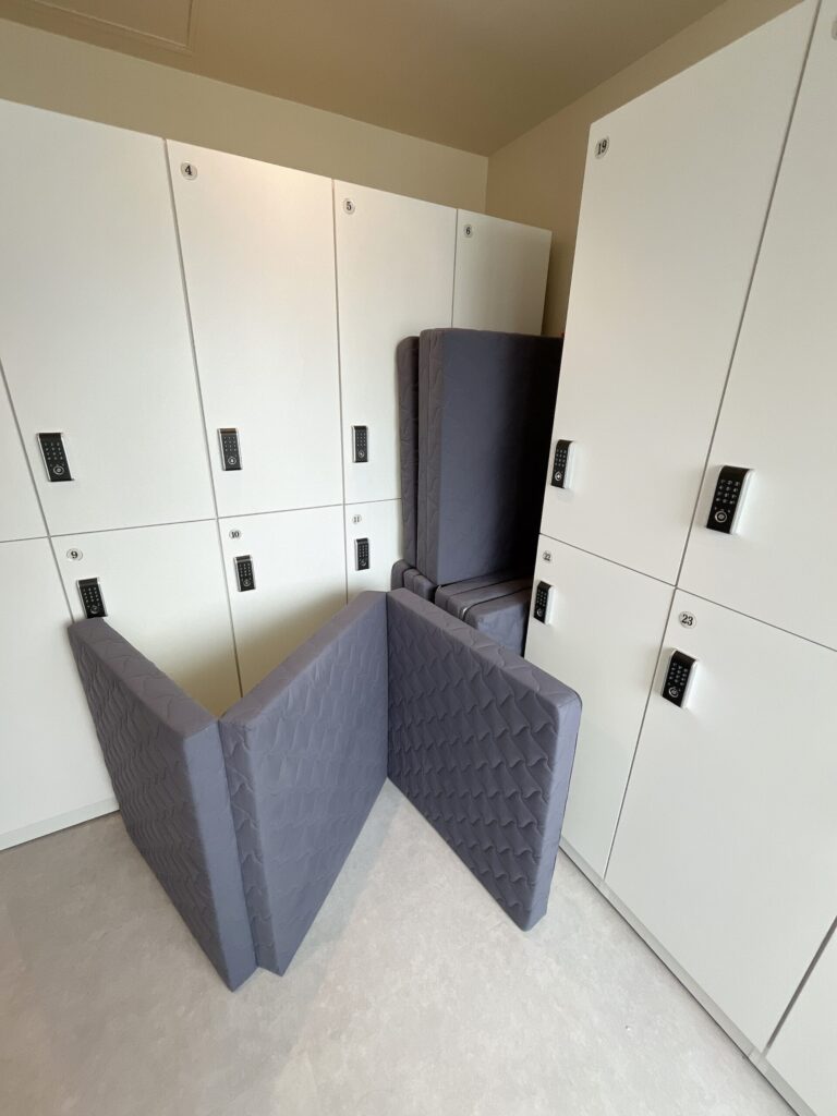 「TRANSIT LOUNGE 龍山」しっかり休みたいときのマットレスも用意されていました