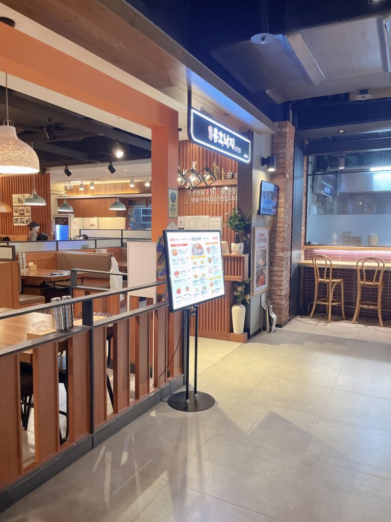 現代シティアウトレット東大門店1人前で注文できる貴重なナッコプセ店