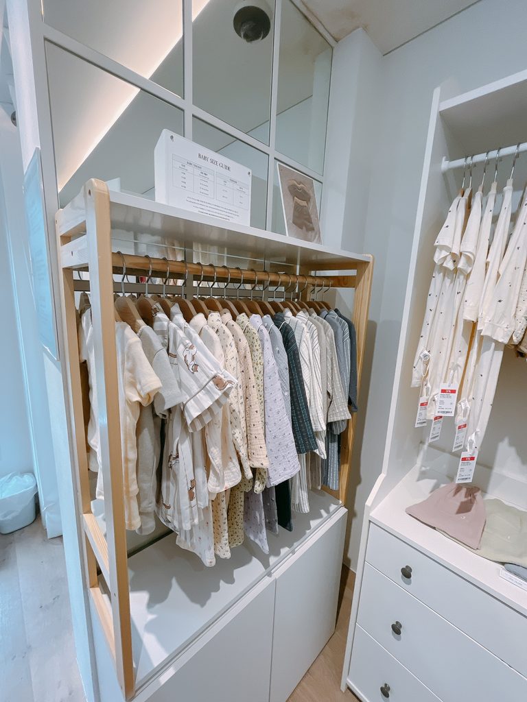 Juuneeduショールーム ソウルの森店可愛らしいベビー用のパジャマも用意されていました